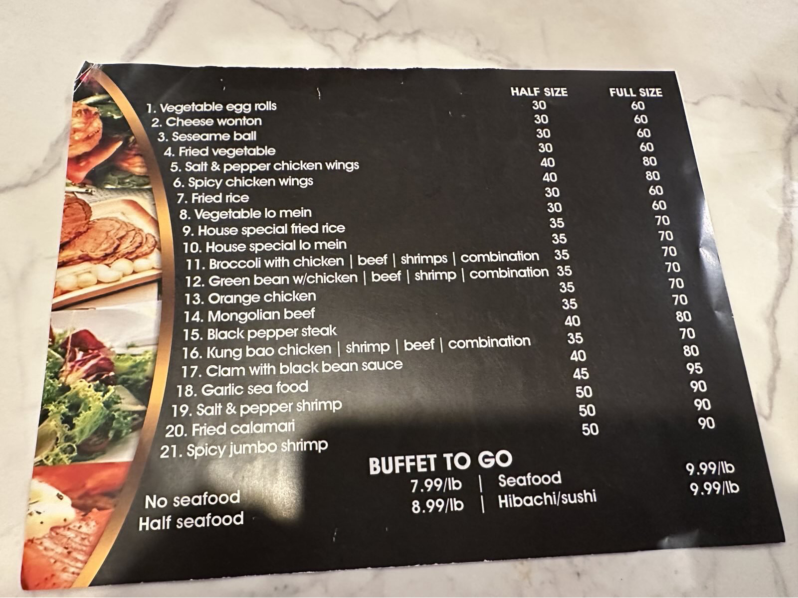 hibachi buffet citrus heights menu with prices